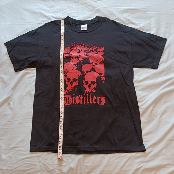 Y2K 2004 The Distillers Red Skulls Coral Fang T-Shirt Adult L New Deadstock - Picture 12 of 12